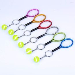 Keychains 2/3/5 Pack Of 6 Tennis Racket Sport Decoration Keyring Key Chain Silver