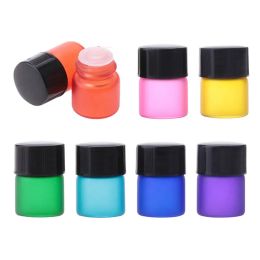 1ML Colour Frosted Glass Bottles Essential Oil Bottle Travel Portable Empty Cosmetic Sample Drop Bottle Container