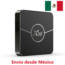 MEXICO IN STOCK X98 PLUS TV Box Android 11 os Amlogic S905W2 quad core 4K DUAL WIFI 4K H.265 TV BOX 100M LAN BT