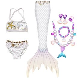 Special Occasions Mermaid Costumes for Kids Girls Tails Swimmingsuit Children Cosplay Costume Beach Bikini Swimwear 230825