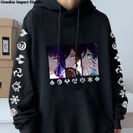 Men's Hoodies Y2K Genshin Impact Hoodie Venti Zhongli Raiden Shogun Oversized Casual Graphic Aesthetic Jumpers Sportswear Hip Hop Sweats