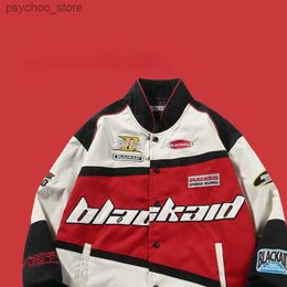 Hot explosions Y2K American street hip-hop racing baseball uniform embroidered jacket punk Gothic loose jacket for men and women Q230826