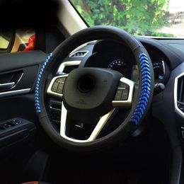Steering Wheel Covers 1pc For Dongfeng AX7 Cover Top Layer Leather