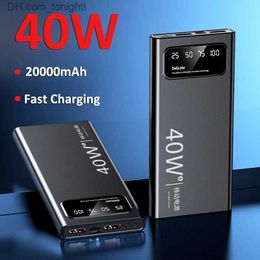 40W Fast Charging Power Bank Portable 20000mAh Charger Digital Display External Battery Pack for iphone Samsung Q230826