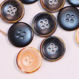 Resin buttons, wide edge buttons, four eye fine edge lining, windbreaker button accessories, large round edge, suit, sweater, coat button accessories