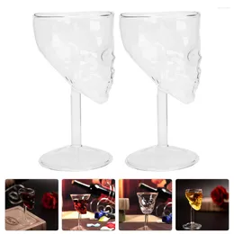 Mugs 2 Pcs Glass Transparent Festival Cup Wear-resistant Accessories Goblet Cocktail