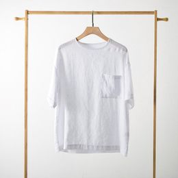 Men's T Shirts YZLDS Fashion Summer 2023 Linen Clothing Round Neck T-shirt Loose Short Sleeve Simple Casual Cool Top