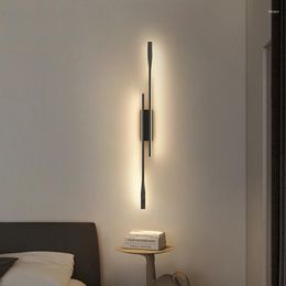 Wall Lamp Nordic Long Strip LED Simple Creative Line Staircase Living Room Sofa Background Bedroom Bedside