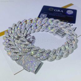 VV di lusso personalizzato VVS Moissanite Diamond Cuban Link Catena ICE OUT IN HIP HP HIP HAN HANCHI CAPINA A PENDANT MIAMI