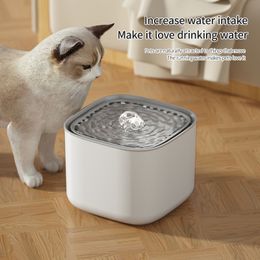 Cat Bowls Feeders 3L Cat Water Fountain Auto Recirculate Filter Large Capacity Filtring Cat Water Drinker USB Electric Mute Cats Water Dispenser 230825