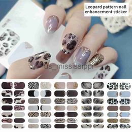 False Nails 2023 New 3D Leopard Pattern Nail Enhancement Stickers Can Be Wholesale In Europe and America INS Nail Oil Film and Full Sticker x0826