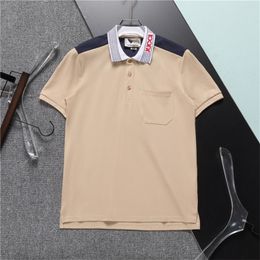 Fashion Men's T-Shirts Mens T-shirt Sleeve Breathable Tops Tees Letter Pattern Print Men Women Summer T Shirts Plus size men's polo shirt M-3XL V21