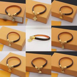 bracelet designer for women designer bracelet Luxury Feeling High-end Fashion Leather Bracelet 18K Gold-Plated Titanium Pendant Bracelet