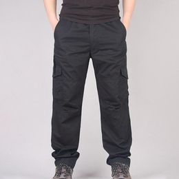 Men's Pants Cargo For Men Loose Straight Tube Work Trousers Large Size Climbing Fashion Streetwear Casual Ropa Hombre