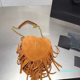 Shoulder Bags Heart Designer Bag Women Pouch Brown Luxurys Handbag Fashion Chain Crossbody Bags lady Beach Purse Wallet