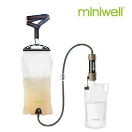 water bottle Miniwell Outdoor Gravity Water Philtre System for Hiking Camping Survival and Travel 230826
