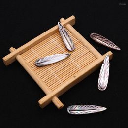 Charms 9x35mm Natural Carved Shell Mother Of Pearl Leaf Pendant Maple Charm DIY Jewellery Making Handmade Necklace Accessories