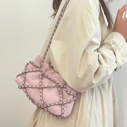 Shoulder Bags Advanced Chain Bag for Girls Simple Candy Colour Versatile Underarm Solid Casual Spring/summer New Style Small