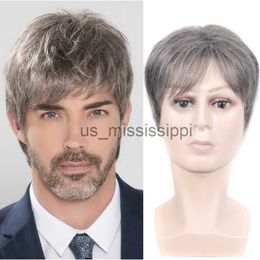 Synthetic Wigs Short Men Wig Straight Synthetic Wig for Male Hair Fleeciness Realistic Natural Toupee Wigs Heat Resistant Fibre Wigs x0826