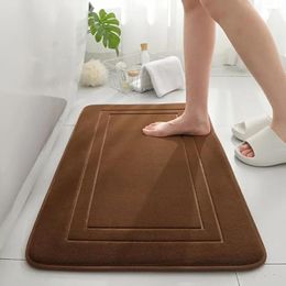 Carpets Slip-resistant Shower Mat Quick-dry Non-slip Memory Foam Bath Mats Ultra-soft Water Absorbent Rugs For Tub Bathroom