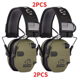 Grooming Sets 2PCS Electronic Shooting Ear Protection Sound Amplification Anti-noise Earmuffs Professional Hunting Ear Defender Outdoor Sport 230825