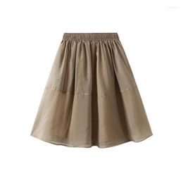 Skirts Muyun Gauze Half Body Skirt Short For Women's Summer Small A-line With Wrinkles And Princess Korean