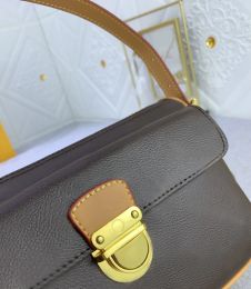 TOP 2023 Designer womens shoulder bags luxury vintage handbags brown flowers letters crossbody bag top-quality leather underarm pouch ladies fashion makeup
