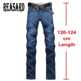 Mens Jeans Tall mens120cm Long Men Plus Size 2840 42 44 Cotton Denim Autum Winter Straight Classic 230825