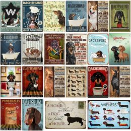 Dog Life Metal Sign Vintage Style Tin Plaque Funny Pet Metal Poster Retro Shabby Tin Sign Cute Animal Metal Plate Wall Sticker for Home Kennel Decor 20x30cm W01