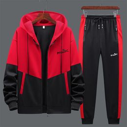 Men s Tracksuits Brand Sportswear Stylish Casual suit Fall Jogger hooded blazer Pants 2 piece set 230826