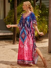 Urban Sexy Dresse Summer 2023 Bohemian Beach Plus Size Robe Indian Folk Bikini Cover Up Bathing Suits 230826