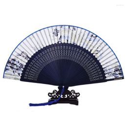 Decorative Figurines Folding Fan Bamboo Hand Woman Chinese Ancient Style Ventilador Abanicos Para Boda Portable Japanses Ventilatore Gift