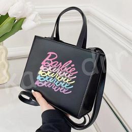 Barbie Designer Bag Black Pink Leather Tote Handbags Women Crossbody Purse Handles Multi-Color Purse Shoulder Satchels Totes Bags