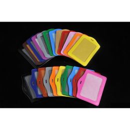 Business Card Files Wholesale Pu Leather Id Tags Set Working Permit Bus Employeeor Badges Holder Can Print Customise Your Company De Ot6Gk