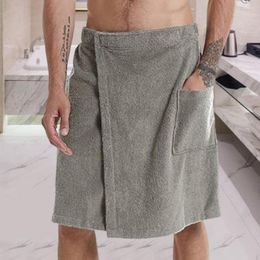 Men's Sleepwear Men BuBathrobe Bathrobe Bath Towel Elastic Waist Homewear Nightgown Outdoor Sports Swimming Gym Spa