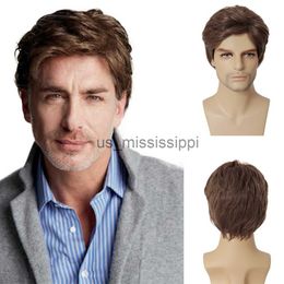 Synthetic Wigs GNIMEGIL Synthetic Short Men Wig Hair Style Wigs Men Short Natural Toupee Wigs Heat Resistant Wigs Cosplay Halloween Costume Wig x0826