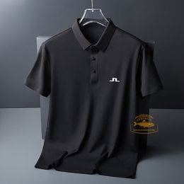 Women's Polos J Lindeberg Golf Shirt for Men Fashion Casual Short Sleeve Summer Ice Silk Breathable Polo T Shirt Sports Golf Tops 230825