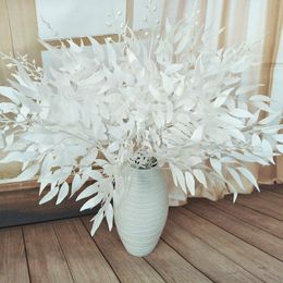 Other Event Party Supplies Artificial White Flower Plant Wedding Bouquet Decoration Silk Home Vase Decor Willow Leaf Green Grass Fake Flowers 230825