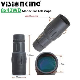 Visionking Portable 8x42 Monocular Telescope BaK4 Roof Waterproof Professional Long Range Optical Sight Spyglass Camping Hunting