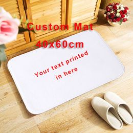 Carpet Custom mat antislip personalized printed your design picture po Flannel Floor customized doormats for Bath Door Living Room 230826