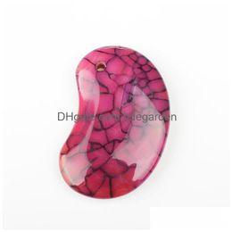 Charms 5Pcs / Bag Natural Stone 35 58 10Mm Moon-Shaped Colored Pendant Star Jewelry Making Diy Necklace Earrings Accessoriescharms Dro Dhp6U