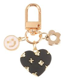 New Love Alloy Key Ring Pendant Creative Hollow Small Flower Letter round Card Accessories Earphone Sleeves Bags Decoration