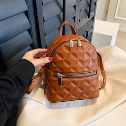 sales women shoulder bag 5 Colours small and light leisure backpack classic embroidered diamond handbag this year popular solid Colour leather backpacks 2312#