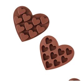 Baking Moulds Sile Cake Mod 10 Lattices Heart Shaped Chocolate Diy Drop Delivery Home Garden Kitchen Dining Bar Bakeware Otn7Q