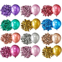 Other Event Party Supplies 10inch 103050 Pcs Latex Balloon Gold Silver Green Blue Wedding Happy Birthday Metallic Chrome Ballon Decoration 230825