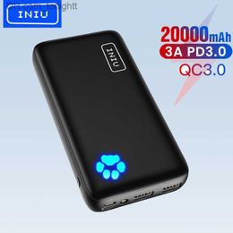 INIU Power Bank 20000mAh 18W Fast Charge USB C PD QC Portable Charger 3-Output Battery Pack For iPhone 14 Samsung iPad Tablets Q230826