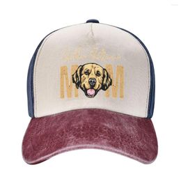 Ball Caps Fashion Golden Retriever Dog Mom Baseball Women Distressed Washed Snapback Cap Gift Idea For Owner
