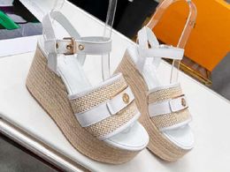 5A Sandals L8156370 B Starboard Wedge Sandal Discount Designer Shoes for Women Size 34-42 Fendave