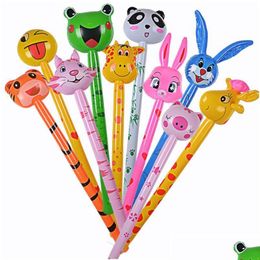 Balloon 120cm Cartoon Iatable Animal Long Hammer No Wounding Kids Giraffe Stick Toy Baby Children Toys Random Style Drop Delivery Dheqv