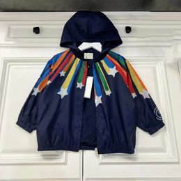 hooded School Students Sports baby sunscreen jackets kids jacket Star Rainbow Pattern luxury kid clothes girls boys clothes summer Spring autumn clothing dhgate